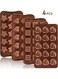 Chocolate Molds Silicone for Hard Candy Butter, Small Bite Size Heart Star Square Shapes Truffle Caramel Mould, Homemade Wax Melts Food Grade Baking Set Oven Safe Kit
