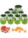 Fruit and Vegetable Cutter Stamp Set - Creative Shape Cookie &amp; Baking Mold for DIY Desserts - Green Mini Pie Biscuit Maker