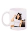 Girl Printed Ceramic Coffee Mug White/Brown/Beige 11ounce