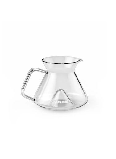 Hill Coffee Server 360ml Transparent Borosilicate Glass Pour Over Server with Precision Drip Spout and Ergonomic Handle