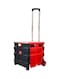 Wheeled Folding Shopping Bag Cart Black/Red 14x44x3.56cm