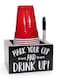 Wooden Party Cup Dispenser With Caddy Cup Holder for Modern Farmhouse Home Decor Holiday Birthday Party Supplies,Single Cup