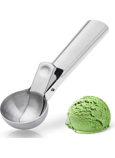 Premium Stainless Steel Ice Cream Scoop,with Trigger &amp; Ergonomic Handle,One-Push Release for Perfect Scooping, Dishwasher Safe ,Perfect for Frozen Yogurt, Gelatos, Sundaes