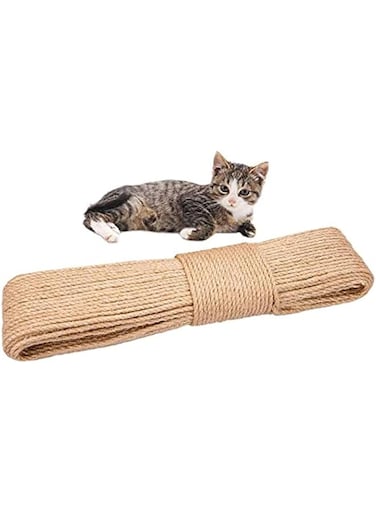 Cat Natural Rope for Scratching Post Tree Replacement, 6mm (75M)