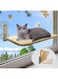 1pcs Foldable Cat Window Perch, Cordless Cat Window Hammock with 4 Strong Suction Cups, Foldable Cat Beds for Indoor Cats, Large Cats Window Seat Windowsill Safety with Sturdy Metal Frame Soft Cover
