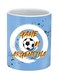 Argentina Printed Ceramic Mug Blue