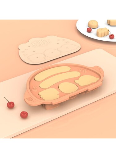 Baby Steamed Cake Mold Can DIY Steamed Cake Auxiliary Food Tools Food Grade Silicone Material (Orange)