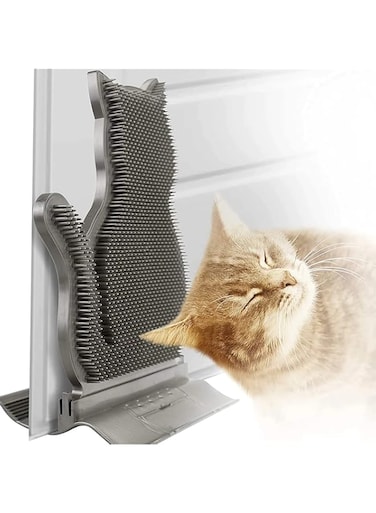 Akooya Cat Self Groomer, Pink New Cat Arch Self Groomer Massager Tool, For Clean Pet and Massage Body-Coffee
