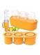 Ice Cube Tray for Tumbler Cup,3 Pcs Silicone Cylinder Ice Mold with Lid and Bin for Freezer,for Chilling Drink,Juice,Whiskey,Cocktail,Coffee,Easy Fill and Release Ice Maker,Summer Gifts (Yellow)