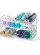 UpSpace Water Bottle and Travel Mug Cabinet Organizer, Adjustable Storage Rack for Kitchen Organization, 3-Shelf Wide