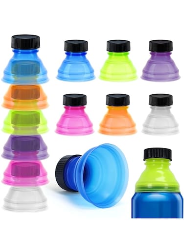 Newbested 12 Pack Can Covers,Reusable Pop Can Bottle Tops Lids for Soda Carbonated Drink Beer Energy Drinks Juice Seltzer,Picnic Beach Gathering Party Accessories
