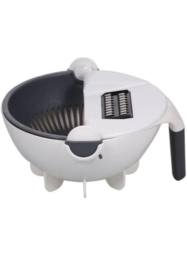 Dubai Gallery Multi-Functional Food Chopper White/Grey 24.5X10.5Centimeter