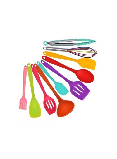 TIME 10-Piece Kitchen Utensil Multicolour 15x10x17centimeter