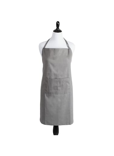 DII Everyday Basic Kitchen Collection, Plus Size Apron, Gray