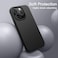 Muzz iPhone 15 Pro Max Case 6.7 Inch, Slim Liquid Silicone 3 Layers Full Covered Soft Gel Rubber Phone Case Protective Cover, Black (iPhone 15 Pro Max)