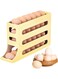 Egg Holder for Fridge, Automatic Scrolling Egg Rack Dispenser, Space-Saving Large Capacity Egg Organizer for Kitchen Storage (Beige)