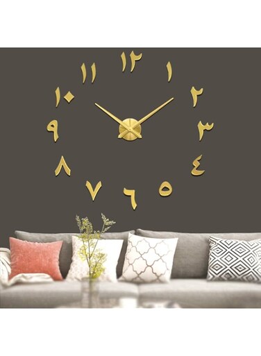 Vangold Large DIY Wall Clock Modern 3D Wall Clock with Arabic Numerals for Home Office Decorations Gift