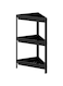 Corner Shelf Unit Toilet Shelves Polypropylene Plastic Black 33x33x71 cm