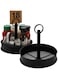 AVLA 2 Pack Steel Condiment Caddy, Rust-Resistant Seasoning Sauce Holder, Metal Storage Rack Basket with Display Handle, Table Caddies Collection for Restaurants &amp; Homes, Picnics, Outdoor Grills