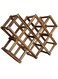 Wooden Red Wine Rack - 10 Bottle Holder Mount Bar Display Shelf Folding Wood Wine Rack