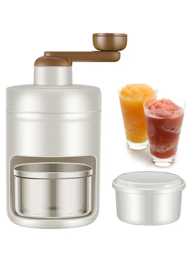 Portable Manual Ice Crusher With Thickened Stainless Steel Blades And Tray