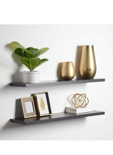 2-Pcs Floating Wall Shelves 40/60/80/100&times;15 cm