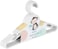 Inochi Hara Baby Cloth Hanger, Kids Hanger For Nursery, Plastic Newborn Coat Hanger, Children Clothes Hangers Nonslip, With Notched Shoulder, Cute Monkey Design, Pack Of 10, White