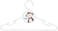 Inochi Hara Baby Cloth Hanger, Kids Hanger For Nursery, Plastic Newborn Coat Hanger, Children Clothes Hangers Nonslip, With Notched Shoulder, Cute Monkey Design, Pack Of 10, White