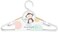 Inochi Hara Baby Cloth Hanger, Kids Hanger For Nursery, Plastic Newborn Coat Hanger, Children Clothes Hangers Nonslip, With Notched Shoulder, Cute Monkey Design, Pack Of 10, White
