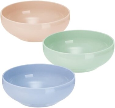 Inochi Amori Large Feeding Bowl 850ml, Set Of 3 Pcs, Dinnerware Bowls Round For Toddlers And Kids, Reusable Odorless BPA Free, Dishwasher &amp; Microwave Safe, Made In Vietnam, Weaning Utensils
