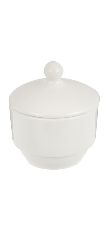 Porceletta Porcelain Jar With Lid, Ivory