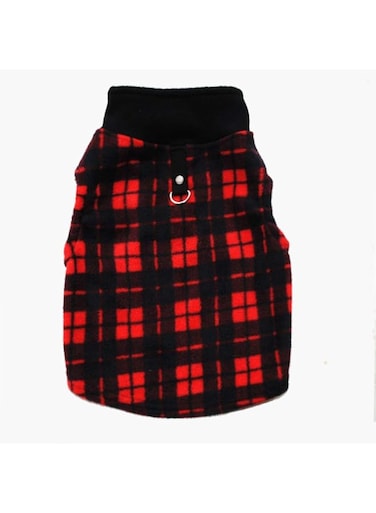 PIXRIY Dog Sweater, Soft Fleece Vest with Leash Ring Pullover Jacket Winter Pet Dog Clothes for Puppy Small Dog Cat Teddy Chihuahua Yorkshire for Christmas (Red, XL)