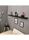 FLOATING WALL SHELVES 120cm BLACK SIZE: 120x19.5x3.8cm