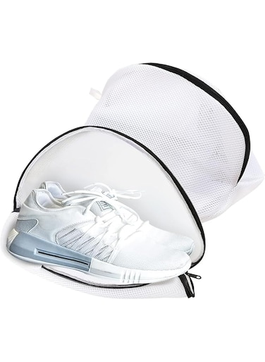 Oasisgalore Set of 3 Mesh Shoe Washing Bag for Travel,Small Bra Cleaning Bag with Zip Shoe Laundry Bag for Sneakers