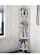Bathroom Crner Stand White 18x100x18cm