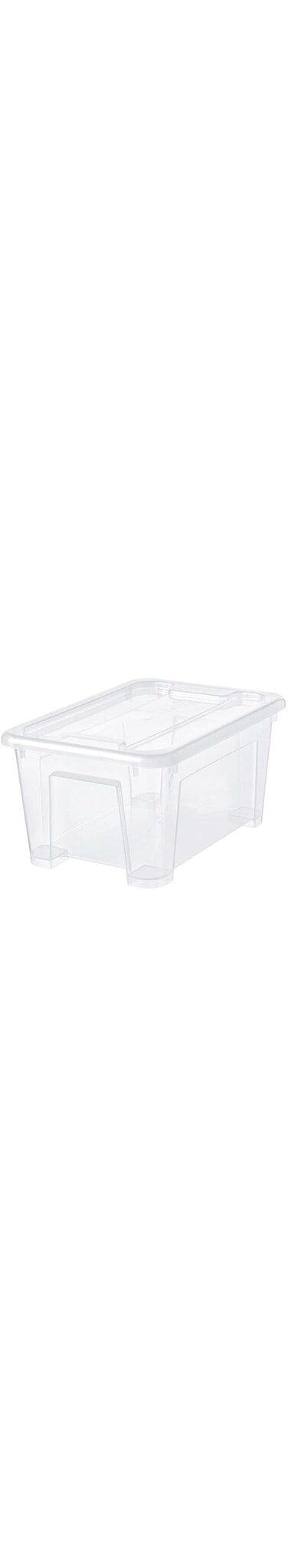 Ikea Samla Box With Lid, Transparent28X20X14 Cm/5 L (11X7 &frac34;X5 &frac12;"/169 Oz) Pack Of 1 - Acacia