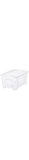 Ikea Samla Box With Lid, Transparent28X20X14 Cm/5 L (11X7 &frac34;X5 &frac12;"/169 Oz) Pack Of 1 - Acacia