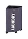 WENKO Corner Laundry Basket with Wheels Tresco, Collector, Laundry Basket with Wheels, Space Saving Narrow Laundry Hamper, Clothes Storage, 13.21 gallon/13" x 23.6" x 13", Gray