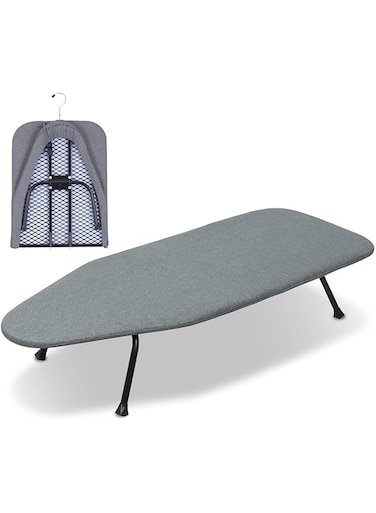 Enyee Tabletop Ironing Board Foldable Iron Board Heavy Duty Small Ironing Board with Heat Resistant Cover and 8mm Thicken Pad 31.5"x11.8"x6.2