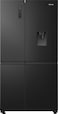 HISENSE PureFlat  American-Style Smart Fridge Freezer, Touch Eelectronic Control Black Stainless Steel RS840N4WFE