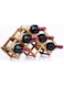 Makeup Toy Wooden Wine Rack Bottle Holder Bamboo Wine Rack Organizer Freestanding Foldable Wooden Wine Shelf Wood Wine Storage Rack Display Shelves Mount Bar Display Shelf (6-Bottles Holder Brown)