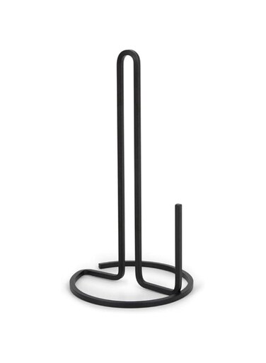 Umbra, Black Squire Paper Towel Holder For Kitchen, Bent Metal Wire Looks Like Cast Iron, M
