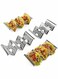 of 4 Stainless Steel Taco Holders Food Grade Stackable Plates Ideal for Parties Soft and Hard Shell Tacos