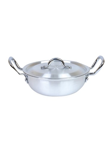 Aluminium Kadai With Lid Silver 5Liters