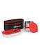 Sophia Lunch Box   3 Containers with Steel Spoon &amp; Fork  School &amp; Office Use   Insulated Fabric Bag   Leak Proof (Red)