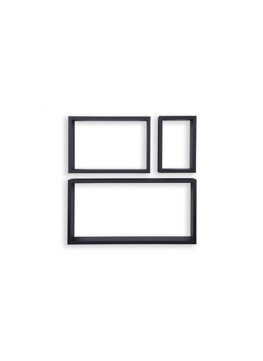 Home Brooke 3-Piece Cube Shelves - Black