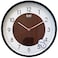 Ajanta Silent Wall Clock 2987 &ndash; 12 Inch Round Analog Quartz Clock with Brown Frame and White Dial, Silent Sweep Movement &ndash; Ideal for Bedroom, Living Room, Kitchen &amp; Office