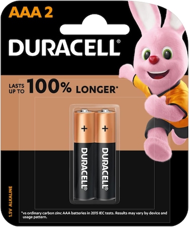 DURACELL AAA 2 BATTERIES DURACELL 1.5V ALKALINE