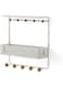 Umbra Estique Over-The-Door Multi-Use Organizer, W/Shelf, White