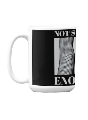 Premium Printed Ceramic Coffee Mug White/Black 350ml